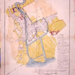 Plan de la ville d'Annecy et des canaux de dégorgement du lac - 1820