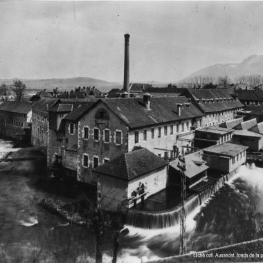 Papeteries Aussedat à Cran, vue d'ensemble postérieure à 1896