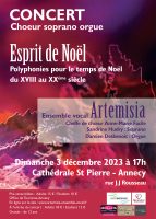 Concert : Esprit de Noël avec l'ensemble vocal Artemisia