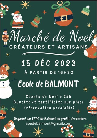 Marché de Noël de l'APE de Balmont