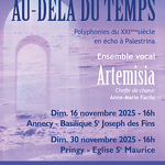 Concert : Au delà du temps par l'ensemble vocal Artemisia_Annecy