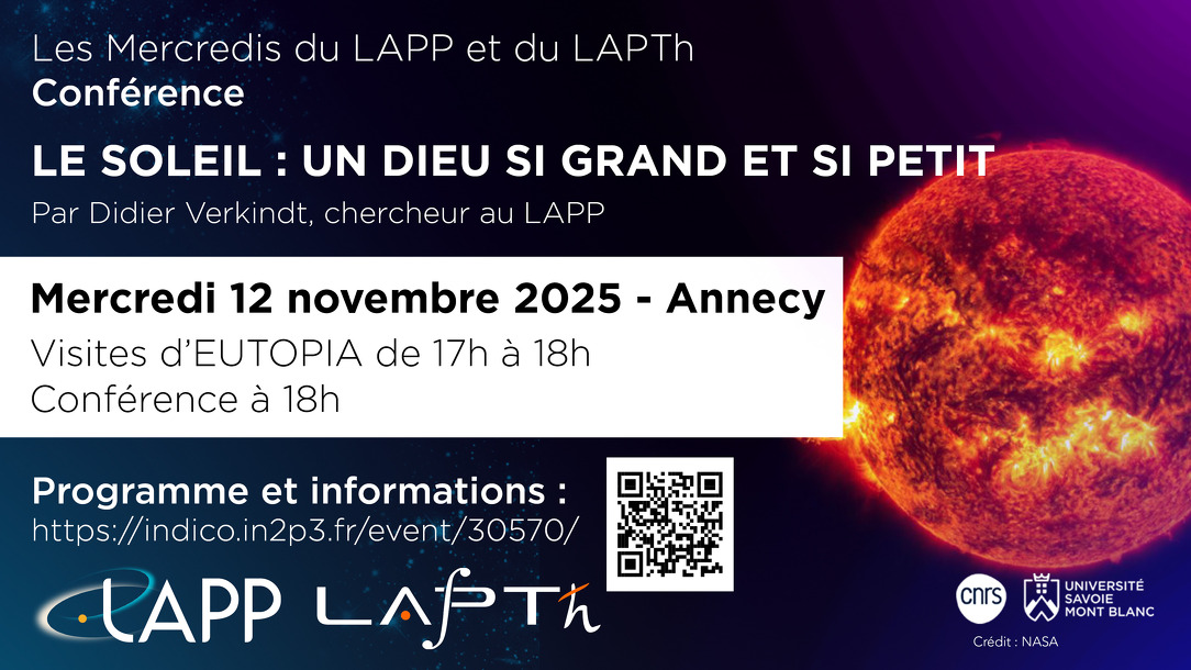 Conférence et visites : « Le Soleil : un dieu si grand et si petit » et visites d’EUTOPIA