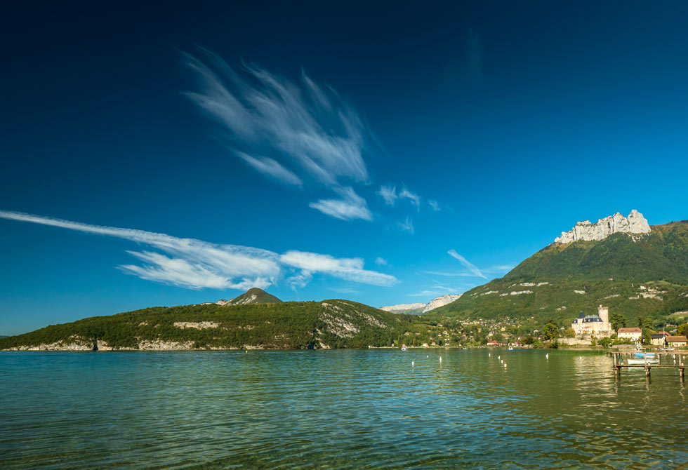 Vue du lac d'Annecy depuis Duingt