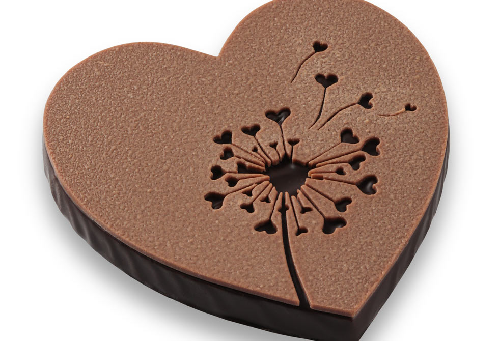 Création chocolatée de Patrick Agnellet : Cœur souffle d’amour