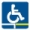 Pictogramme Sibra pour les personnes à mobilité réduite : plancher surbaissé