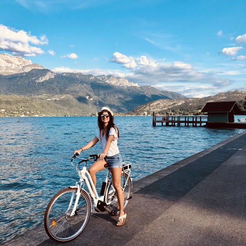 Vélo autour du lac d'Annecy