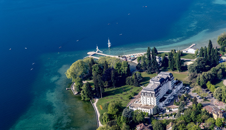 Vue aérienne du Centre de Congrès Impérial - Grand Annecy